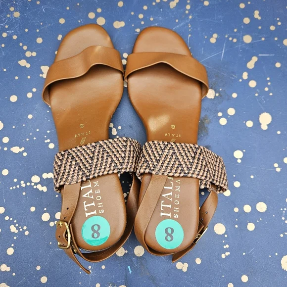 Italian Shoe  Markers Brown Women's Sandals Size 8 - Picture 12 of 16
